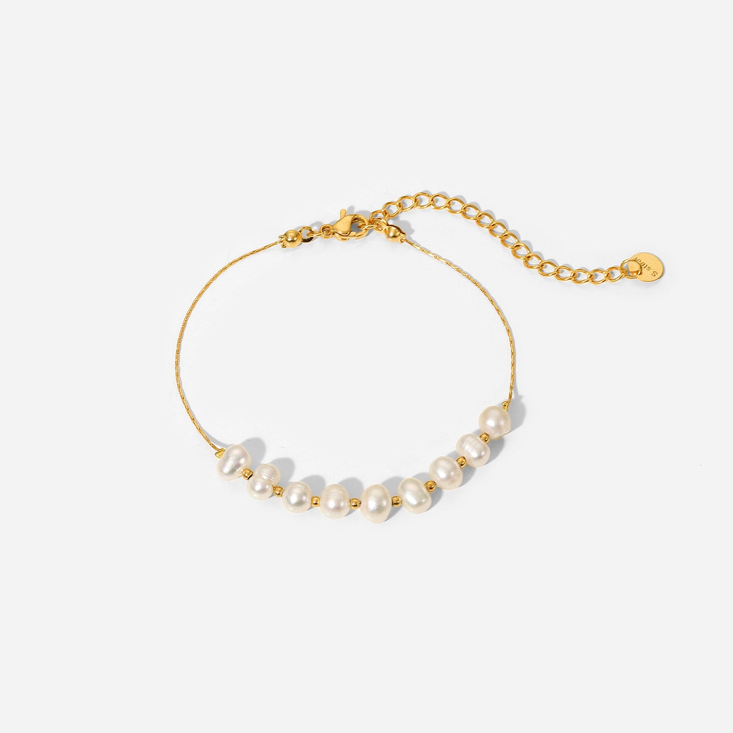 Wholesale Natural Freshwater Pearl Stainless Steel Bracelet